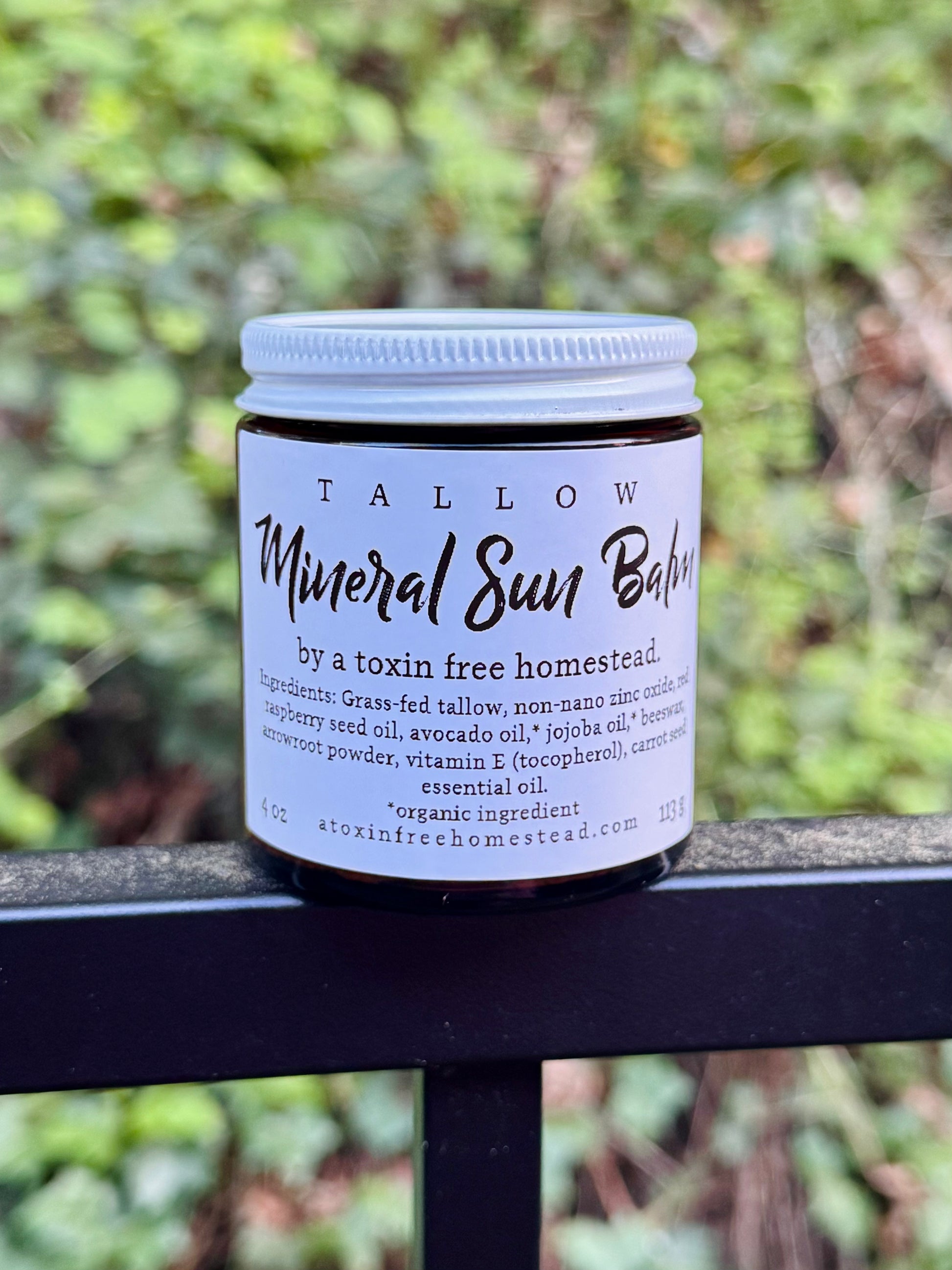Tallow Mineral Sun Balm | Non-Nano Zinc Oxide Sunscreen (4 oz)